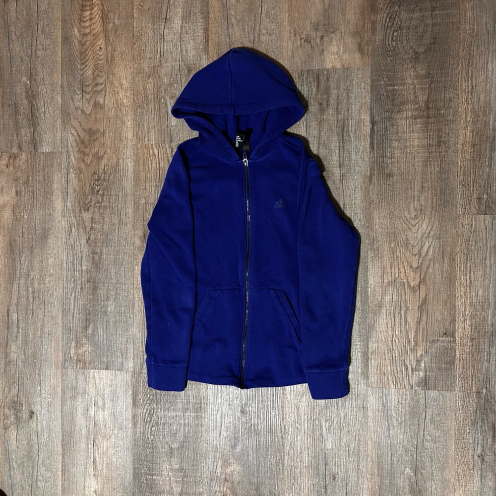 adidas Blue Lightweight Hoodie Jacket